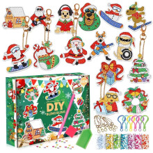 (15PCS-B) Diamond Painting Advent Calendar 24 Day Christmas