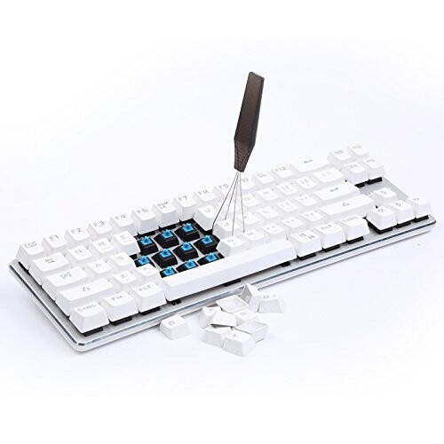 Qisan Keycap Puller Sort rustfrit st?l Keycap Removal Tool Expert til mekanisk tastatur Magicforce 1