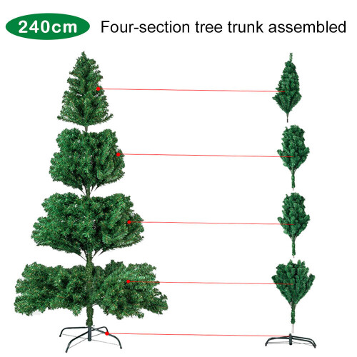 8FT Green Artificial Christmas Tree Xmas Decoration Noel 2
