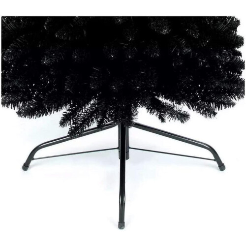 8FT Black Artificial Slim Christmas Tree Xmas Decoration Noel 1