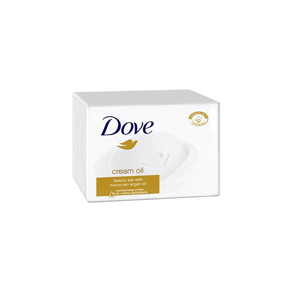 Dove Cleansing Bar Cream Oil Beauty Cream Bar Soap, Pack of 6 x 100 g)