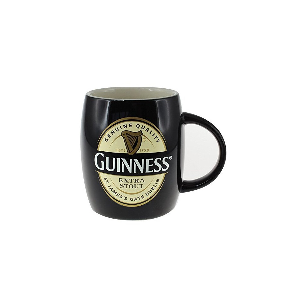 Ceramic Guinness Barrel Mug With Extra Stout Label, Black Colour