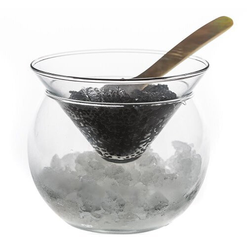 Glass Caviar Server (2 piece)