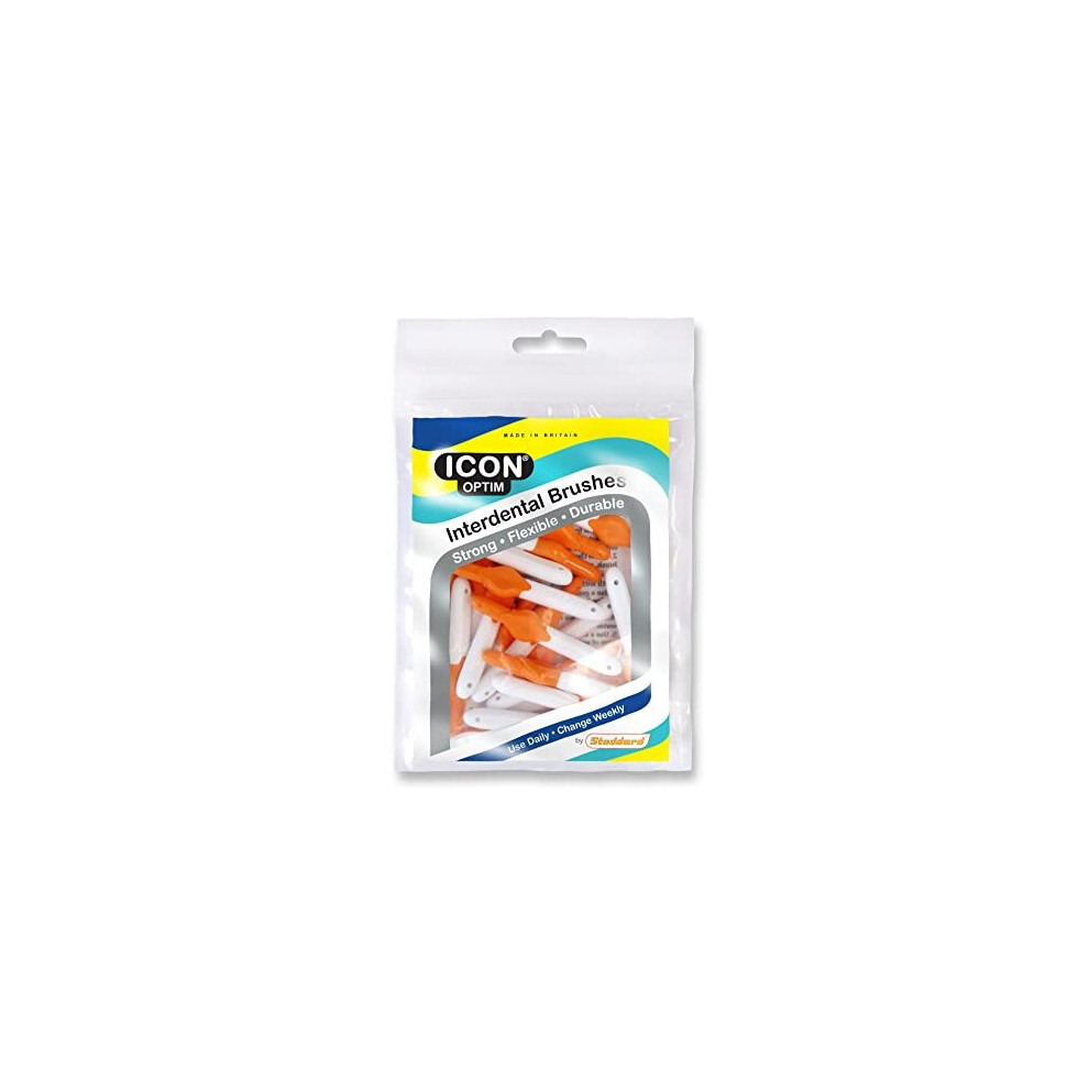 Stoddard Icon Orange Antibacterial Interdental Brush - 25 Brush In 1 Pack