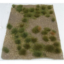 5 x 7 in. Grassland Mat - Earth Base with Grassy Tufts
