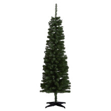AAMEN 6ft Artificial Pencil Christmas Tree With Folding Metal Stand 368 Tips