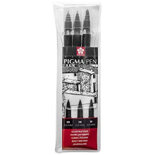 Pennarelli - SAKURA - PIGMA PEN - Set di 3 - Nero - Per adulti e bambini a partire da 3 anni