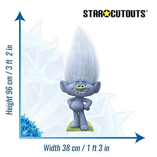 STARL CUT OUTS Glittery Grey Troll Guy Diamond, Multi-Colour 1