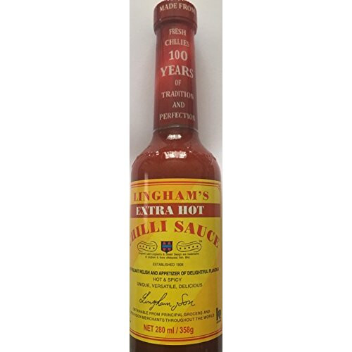Lingham's Extra Hot Chilli Sauce 280ml (Pack of 2)