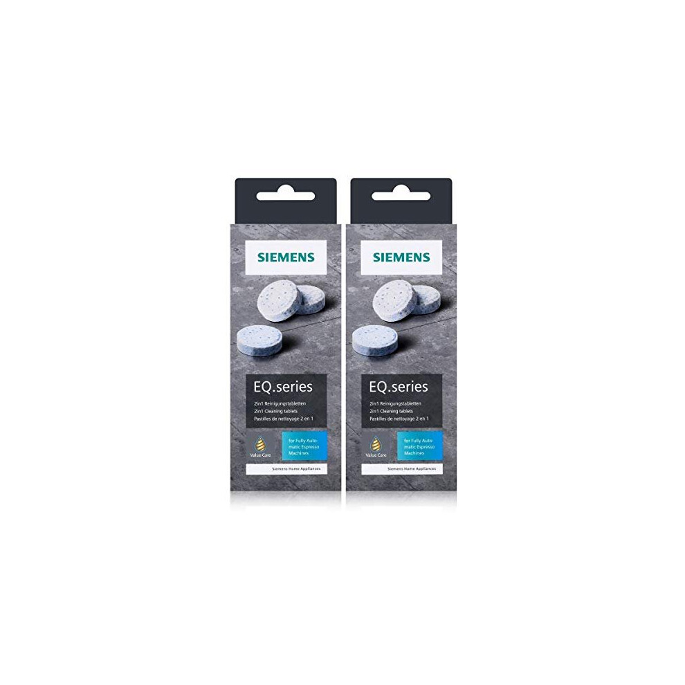 Siemens EQ.series Cleaning Tablets, 22 g, TZ80001A - For the Best Aroma (Pack of 2)