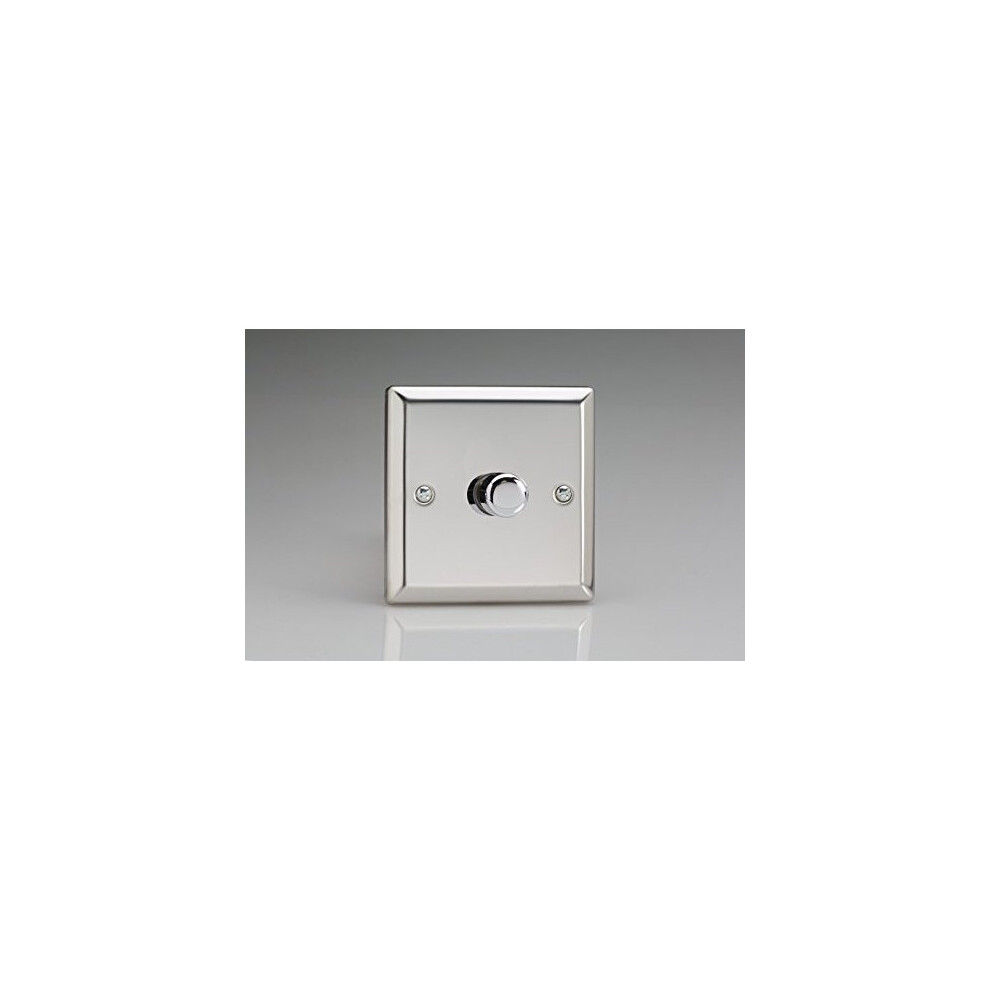 Varilight V-Pro 1 Gang 0-120W Trailing Edge Led Dimmer Classic Polished Chrome 5438053205823
