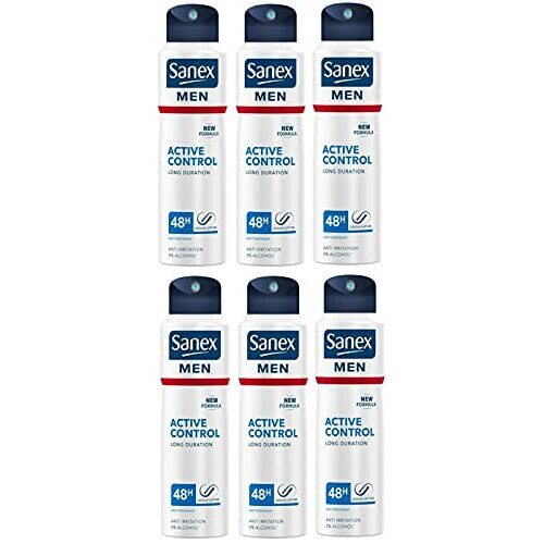 Sanex '6 x Sanex Deodorant Men Dermo Active Control for Normal Skin – 200Ml