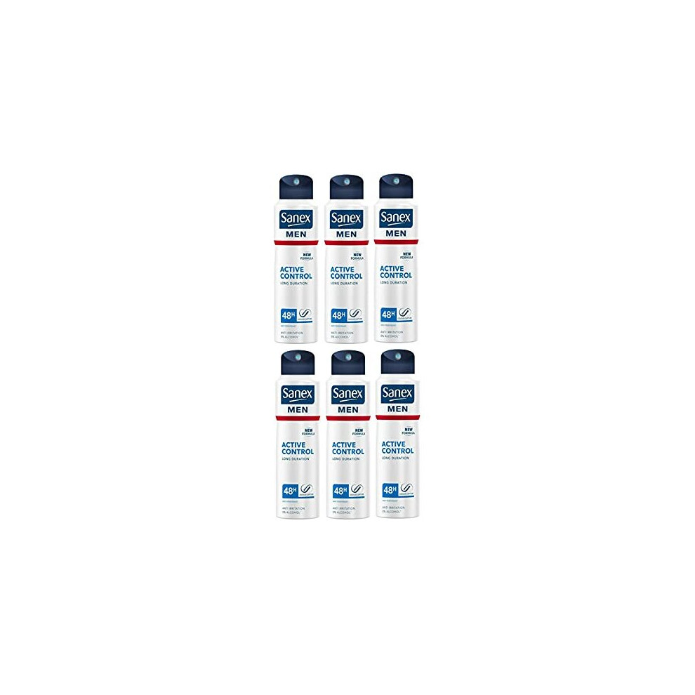 '6 x Sanex Deodorant Men Dermo Active Control for Normal Skin â 200Ml