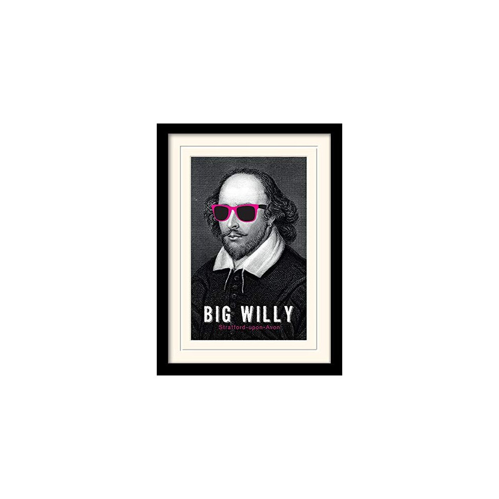 William Shakespeare MP10907P-PL "Big Willy" Mounted and Framed Print, Multi-Colour, 30 x 40 cm