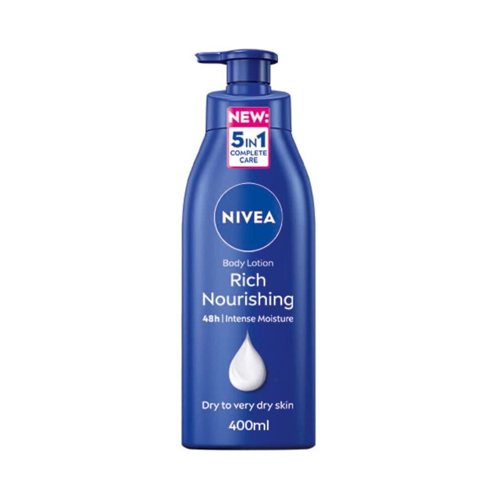 NIVEA Body Lotion(400ml)With Deep Care Serum, Almond Oil and Vitamin E