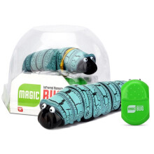 (Blue) Remote Control Caterpillar Toy Electric Infrared Simulation Worm Trick Toy