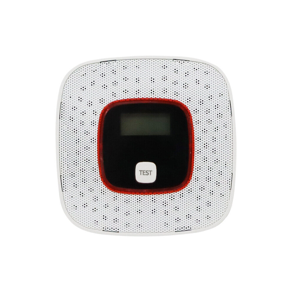 (White) Carbon Monoxide Alarm Detector EN 50291 Certified with LCD Display