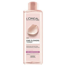 L'Oreal Paris Fine Flowers Cleansing Toner for Normal to Dry Sensitive Skin - Rose & Jasmine, 400 ml