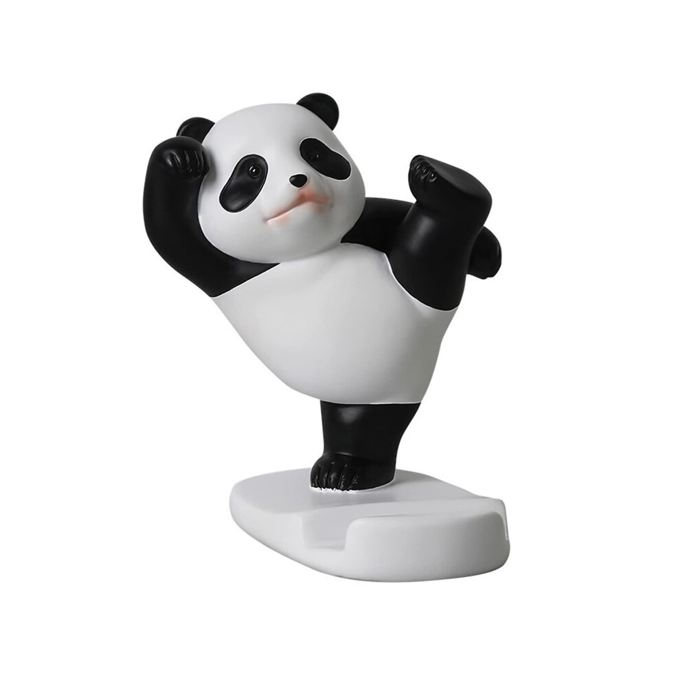 (B) Panda Phone Holder Resin Desktop Cell Phone Holder Ornaments Home Decor 768619192409