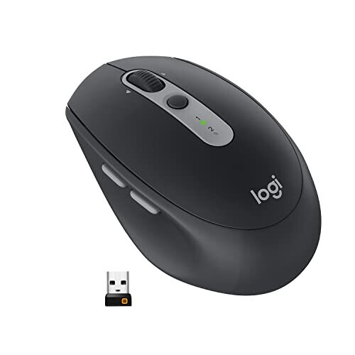 Logitech Logitech M585 RF Wireless + Bluetooth Optical 1000DPI Right-Hand Silver Mouse for Right Handed, Optical, 101 g, Graphite