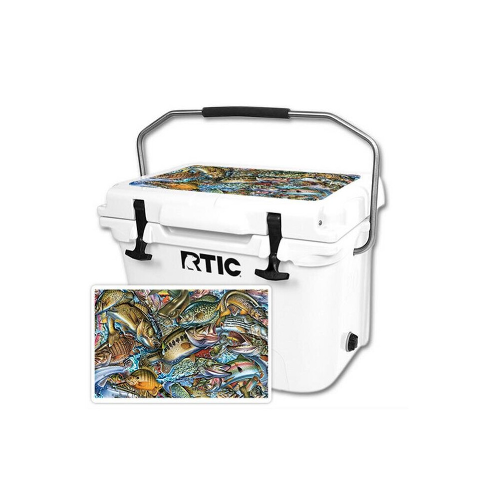 MightySkins RT20LID-Action Fish Puzzle Skin for RTIC 20 qt. Cooler Lid 2016 - Action Fish Puzzle