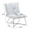 Living And Home Modern Linen Accent Chair with Metal Base 5