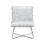 Living And Home Modern Linen Accent Chair with Metal Base 4