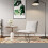 Living And Home Modern Linen Accent Chair with Metal Base 2