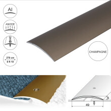 (2.7m, Champagne) A04 49mm Anodised Aluminium Door Threshold Strip