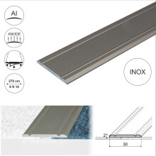 (2.7m, Inox) A02 30mm Anodised Aluminium Flat Self Adhesive Door Threshold Strip