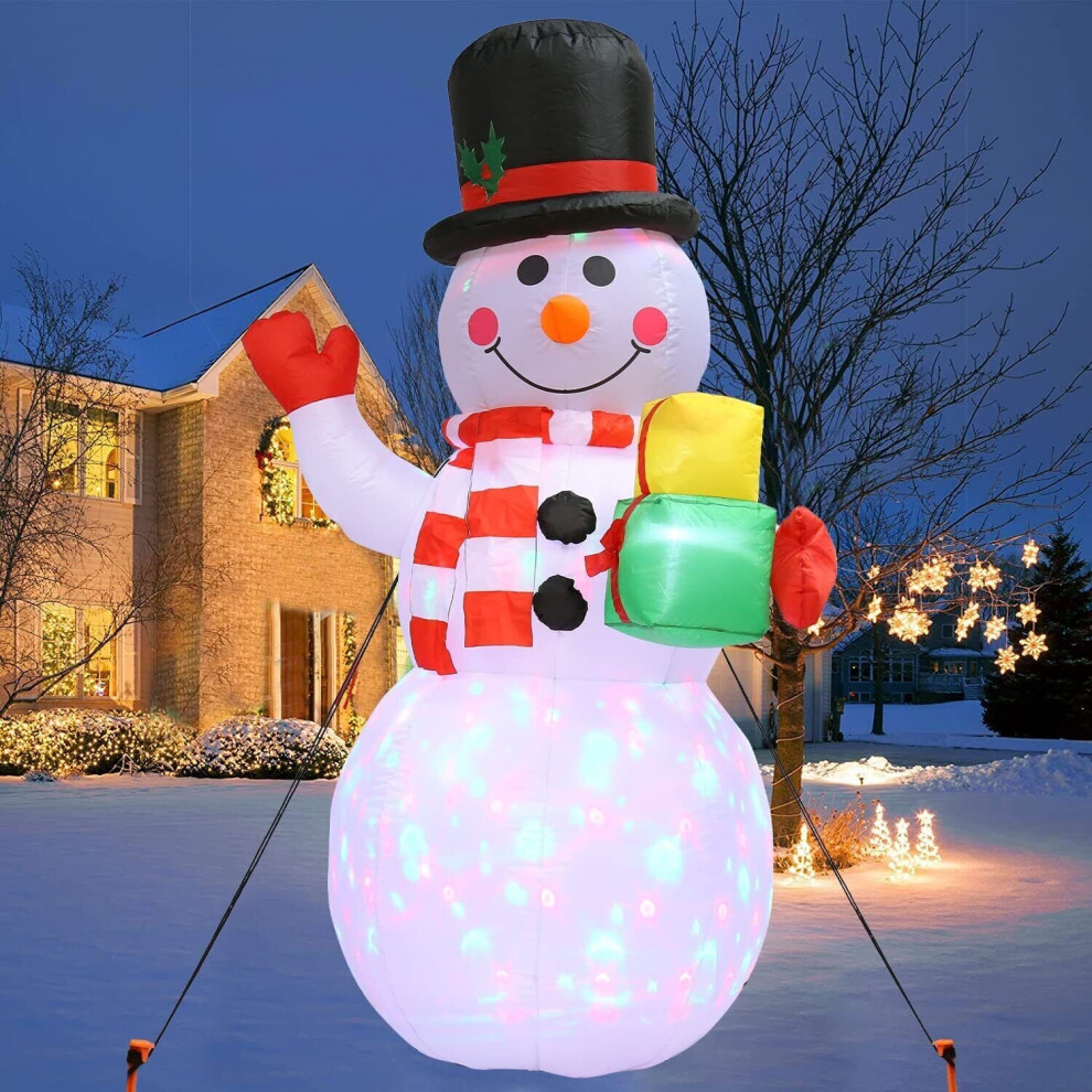 1.5m Christmas Inflatables Snowman with Rotating Lights Snowman Decor