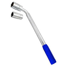 Goodyear Wheel Master Wrench 900115 - Extra-Long Handle, High Torque Wheel Nut Tool with 21-23mm & 17-19mm Sockets