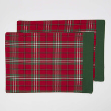 Homescapes Cotton Christmas Prince Edward Tartan Pack of 2 Placemats