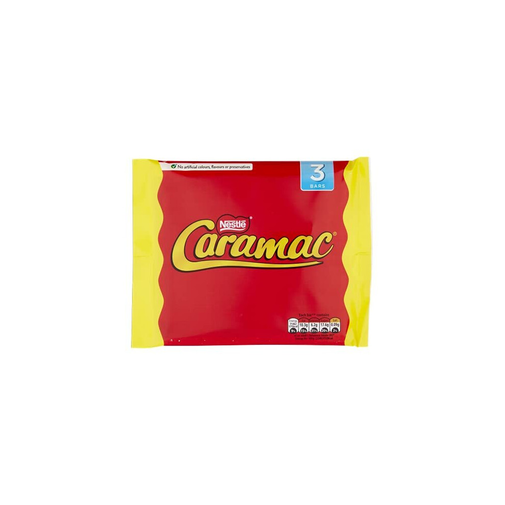 Caramac Chocolate bar Multipack, 3 Bars of 30 g (Pack of 24)