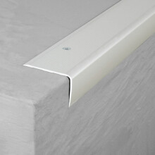 (0.9m, Inox) A42 41 x 26.6mm Anodised Aluminium Non Slip Ribbed Treads Stair Nosing Edge Trim