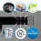Dellonda Compact Tabletop Dishwasher 8 Place Settings, 6 Programmes, Low Noise, 8L Cycle - Silver - DH87 4