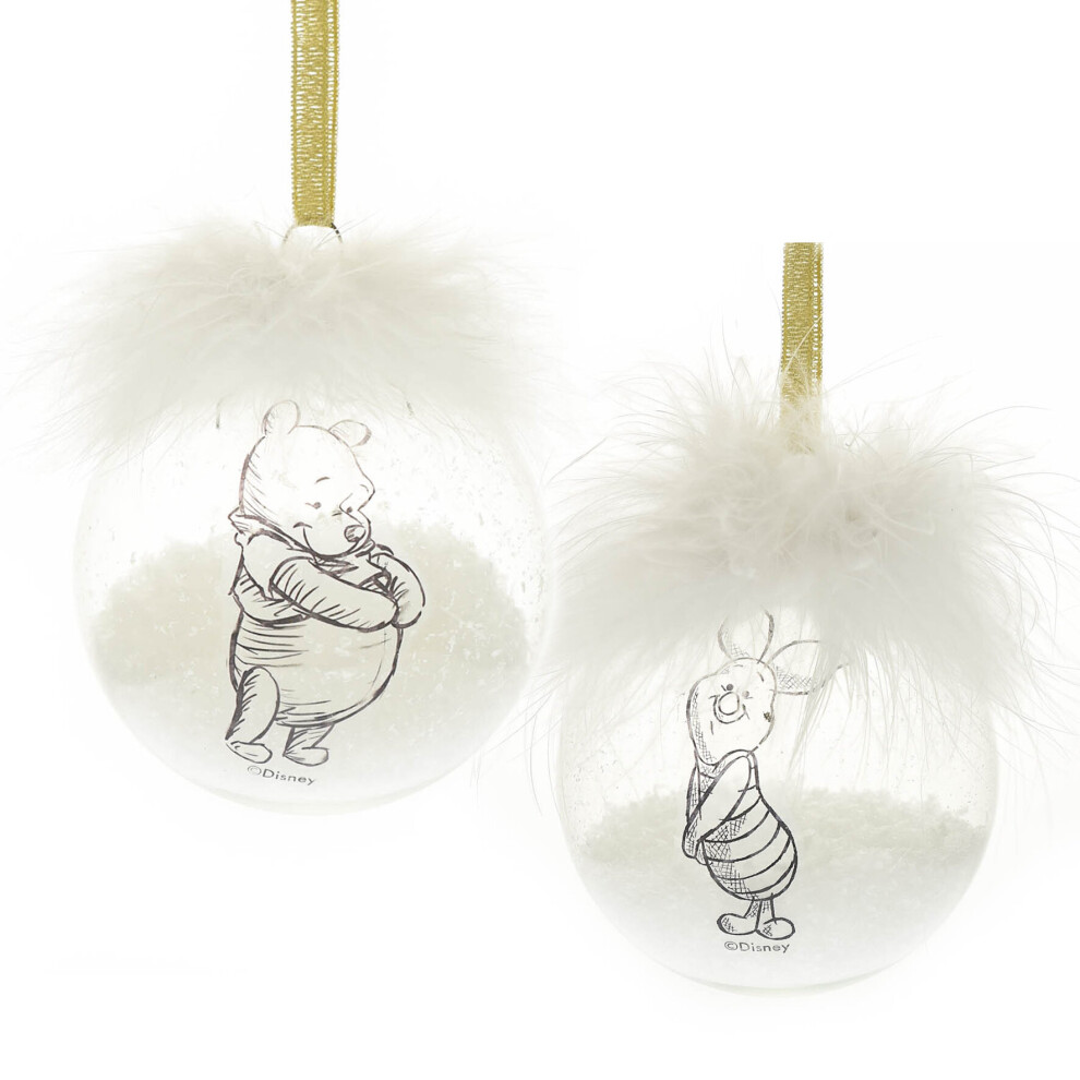 Christmas Baubles Disney Winnie Pooh 2 Set Hanging Tree Decorations