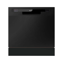 Compact Tabletop Dishwasher 8 Place Settings, 6 Programmes, Low Noise, 8L Cycle - Black - DH88