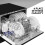 Dellonda Compact Tabletop Dishwasher 6 Place Settings, 6 Programmes, Low Noise, 6.5L Cycle - Black - DH85 3