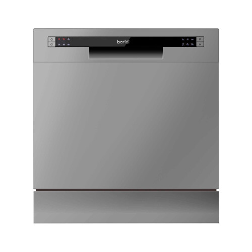 Dellonda Compact Tabletop Dishwasher 8 Place Settings, 6 Programmes, Low Noise, 8L Cycle - Silver - DH87 1