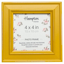 Hampton Frames PALOMA 4x4 (10x10cm) Mustard Yellow Square Picture Poster Photo Frame Glass PAL301944M