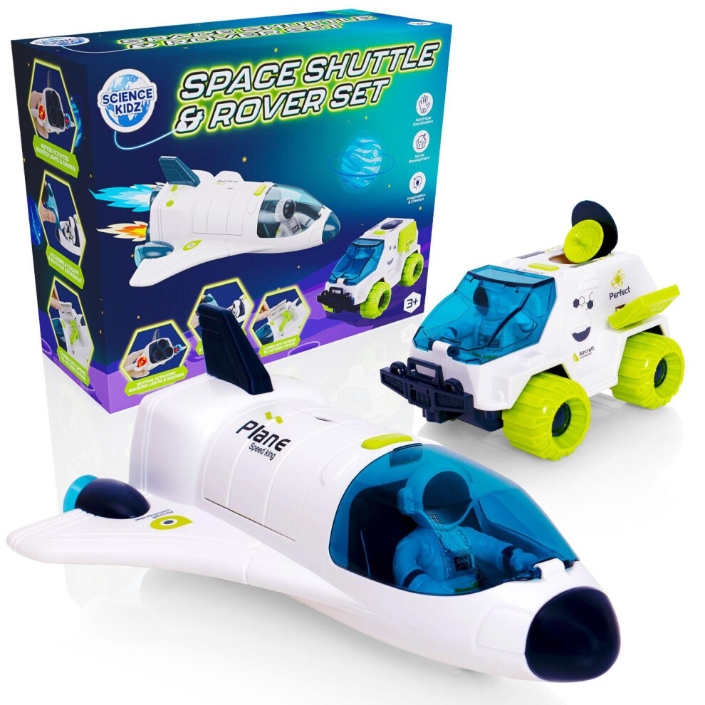 Science Kidz Toy Space Shuttle Rocket & Rover Car Set