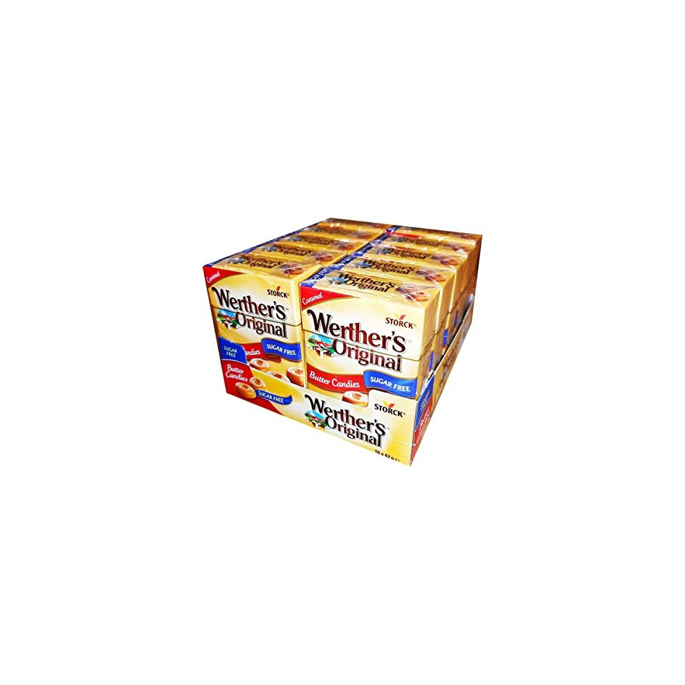 Werthers Sugar Free Sweets Butter Candies - Flip Top Box X 10 X 42G