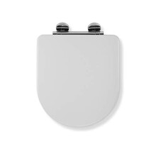 Croydex Flexi-Fix Garda D-Shape Always Fits Never Slips Slow Close Anti Bacterial Toilet Seat, Wood, White, 42 x 37.2 x 6 cm