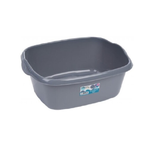 Wham Wham 39cm Rectangle Plastic Washing Up Bowl Caravan Basin - Silver