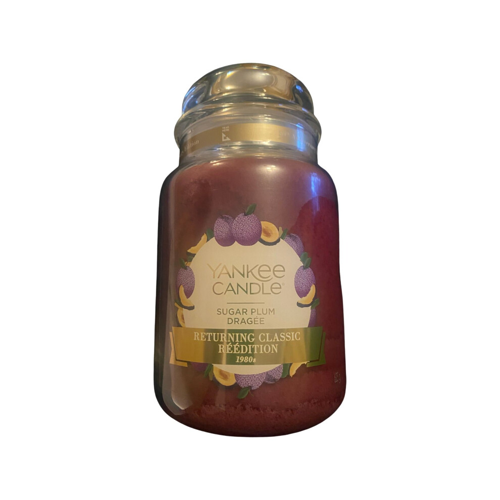 Yankee Candle Sugar Plum 1980s LIMITED EDITION Large Jar