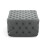 Living And Home (Grey) Deep Buttoned Square Velvet Footstool Coffee Table 3