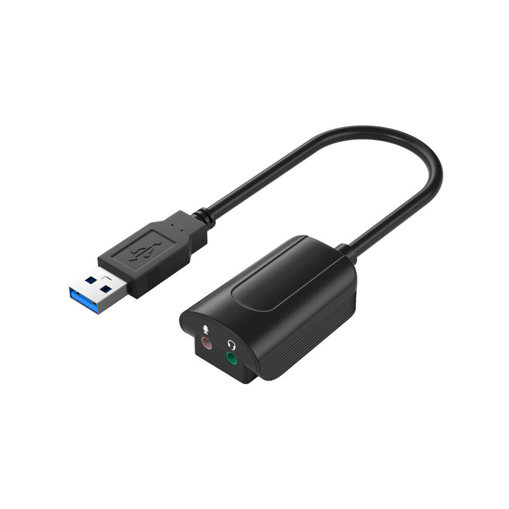 Usb Sound Card Adapter 7.1 Channel External Audio Adapter With 3.5Mm Jack 768679812576