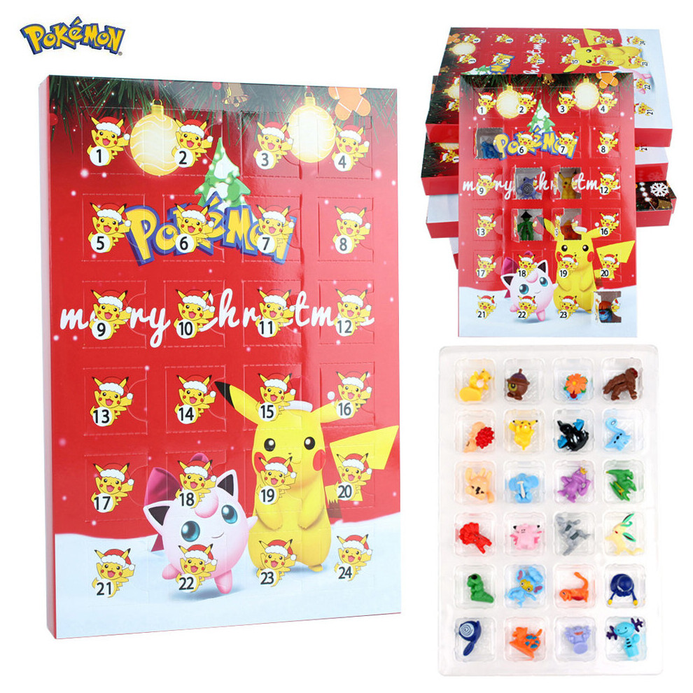 24Pcs Pokemon Pikachu 2024 Advent Calendar Toys Gift