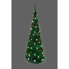 4ft (120cm) B/O Prelit Red Baubles Decorated Pop Up Christmas Tree